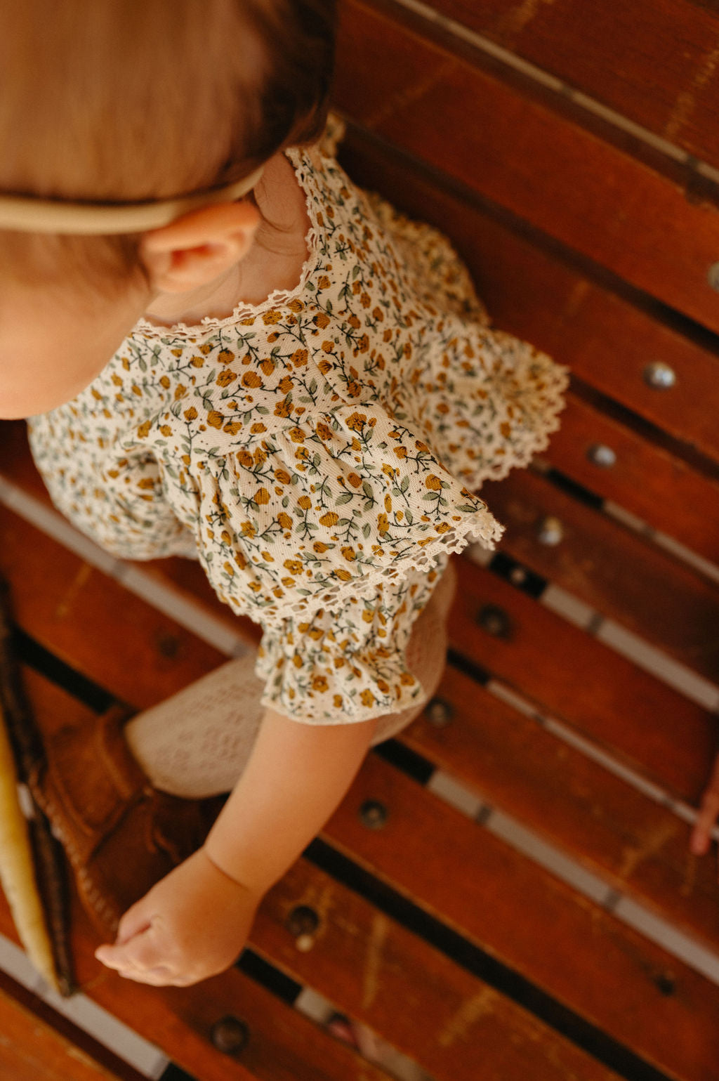 Maisie Mustard Floral Romper