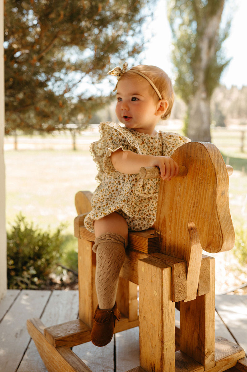 Maisie Mustard Floral Romper