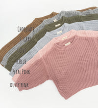 Chunky Knit Braided Sweater Cotton | Kids 2t-12Y