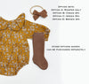 Mustard Floral Romper Set