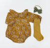 Mustard Floral Romper Set