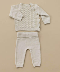 baby newborn Cotton knit Set options |  sweater Cardigan Pants Blanket | Sasha 2pc