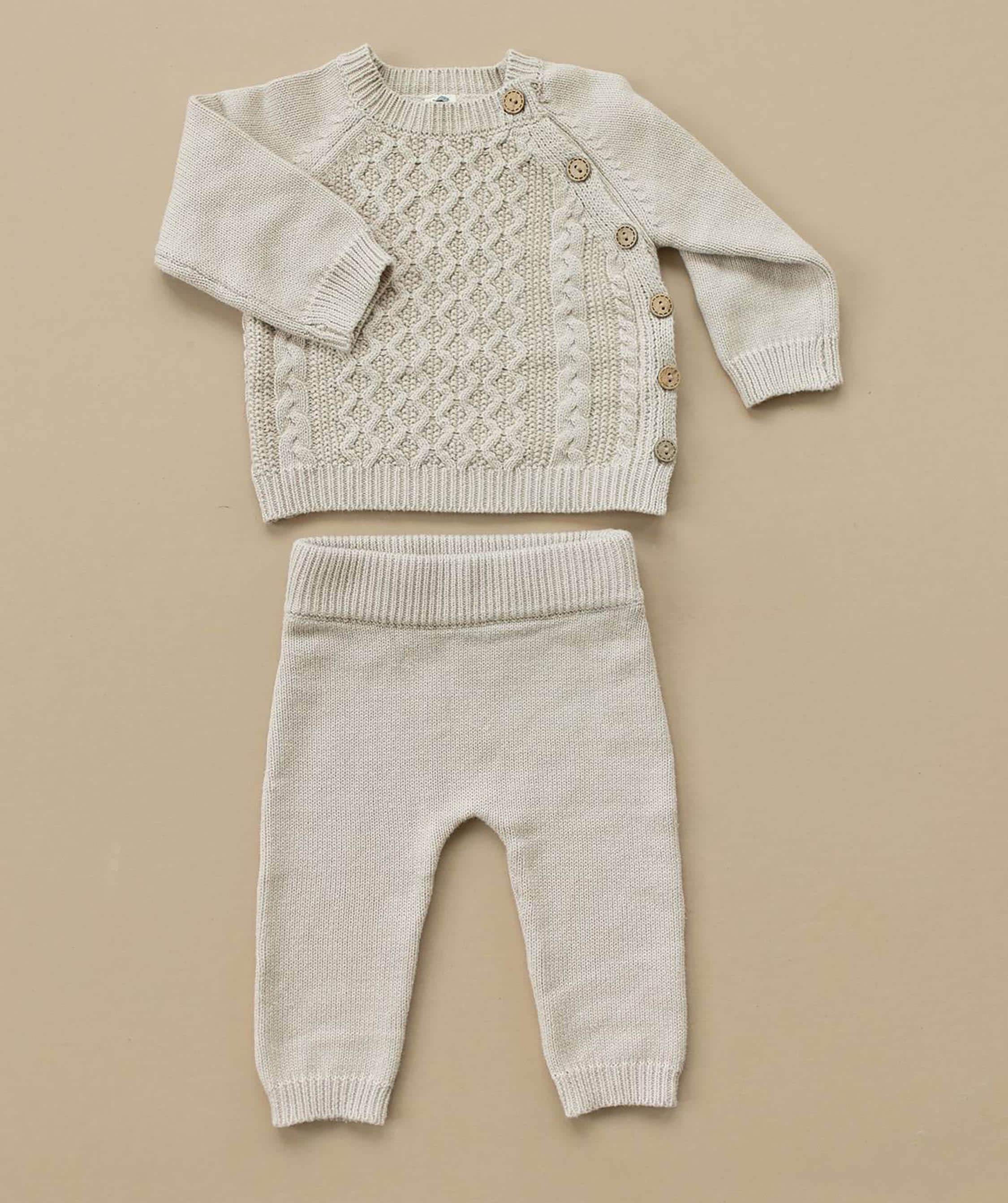 baby newborn Cotton knit Set options |  sweater Cardigan Pants Blanket | Sasha 2pc