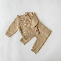 baby newborn Cotton knit Set options |  sweater Cardigan Pants Blanket | Sasha 2pc