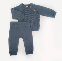 baby newborn Cotton knit Set options |  sweater Cardigan Pants Blanket | Sasha 2pc