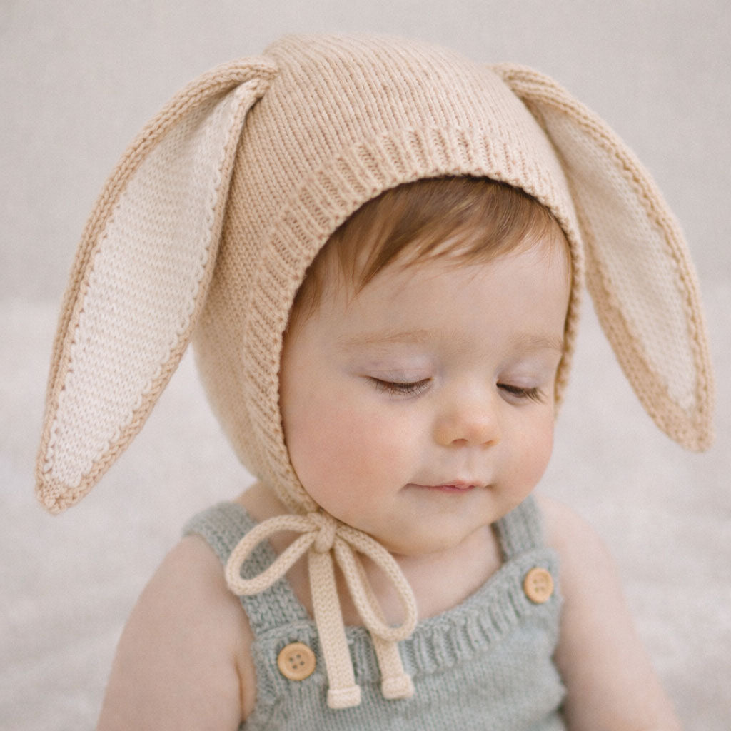 Knitted Bunny Bonnet