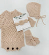 Apricot Pink Lacy Romper