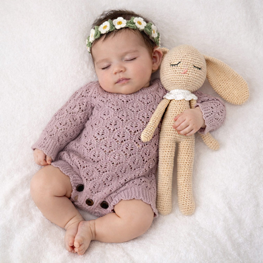 Lacy Easter Lilac Romper