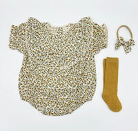 Maisie Mustard Floral Romper