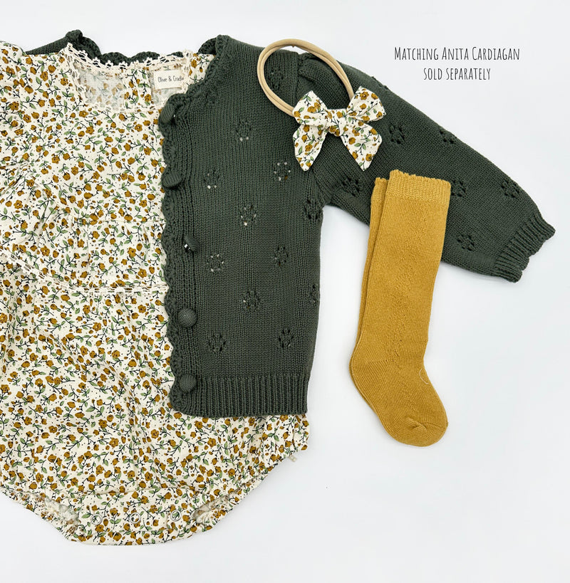 Maisie Mustard Floral Romper
