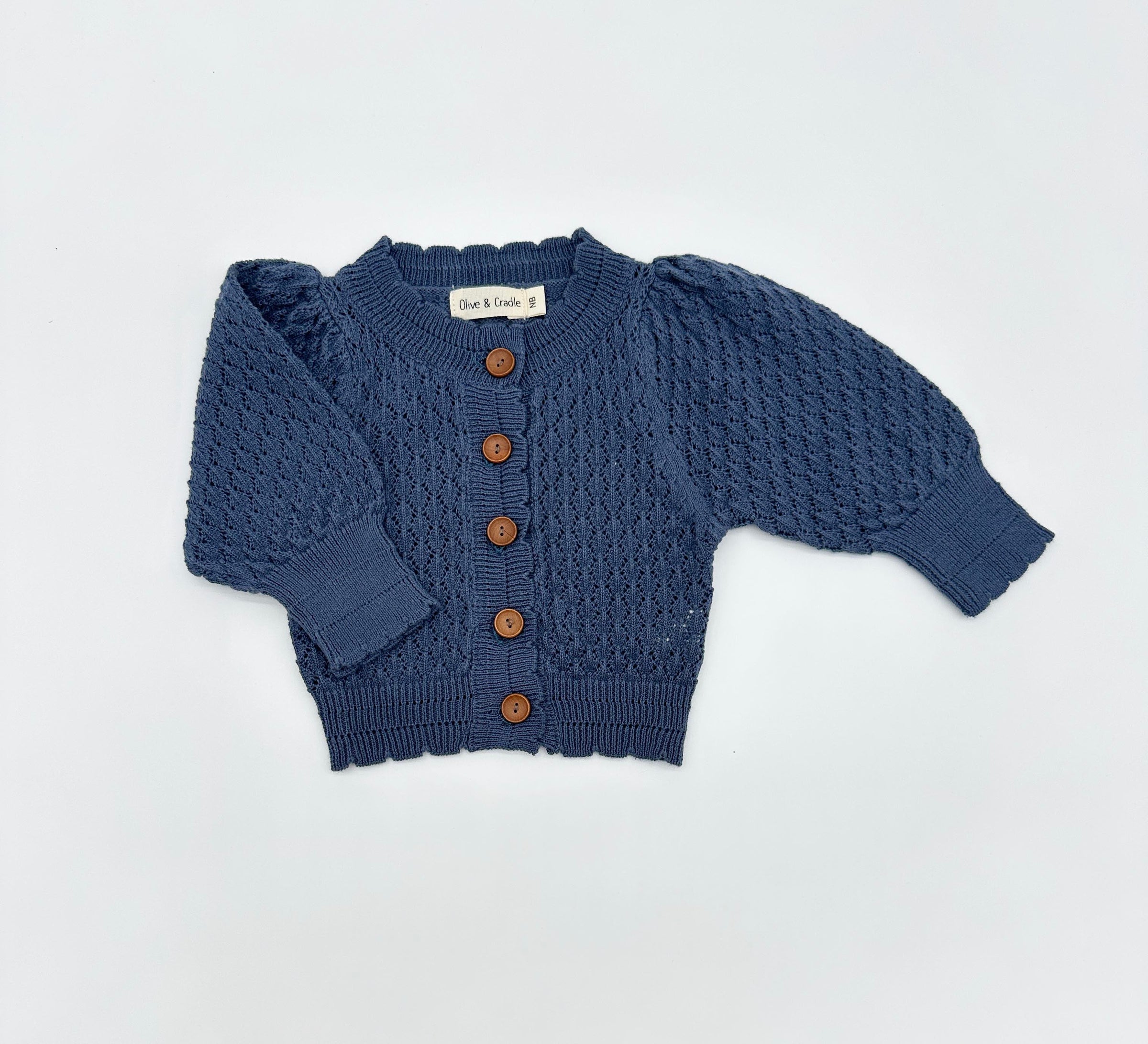 Pointelle Sapphire Cardigan